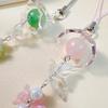 Handmade Bird Wind Chime Phone Strap Unique Flower Pendant Women Key Jewelry Acrylic Texture Suitable for Fashion Women
