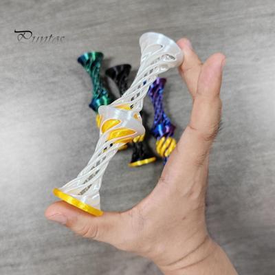 3D Printed Spiral Toy with Launching Ball Impossible Pyramid Passthrough Sculpture Vortex Thread Illusion Stress Relief Kids Adults Mini Spiral