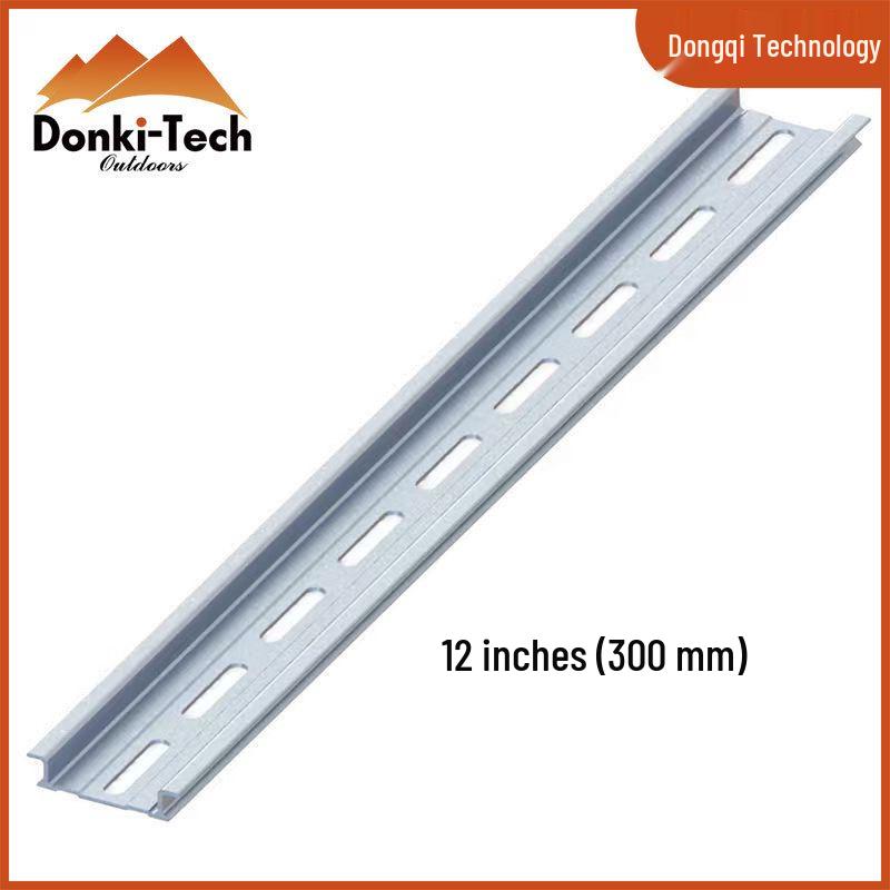 Aluminum Alloy Electrician Slide Rail - 4/8/12 Inch Top Hat Slotted Rail for Mounting Hardware Components