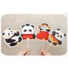 3Pcs Creative Panda Hand Fan Handmade Summer Cooling Fan Cartoon Paper Hand Fan  Children's Gifts