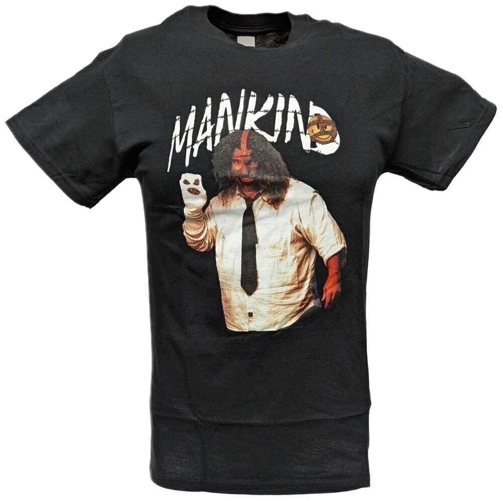 Mankind Mick Foley Mens Black T-shirt XXL