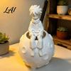 Fine Detail Moon Pattern Decor 3D Printed Little Prince on Planet Pen Holder Multi-Functional Hollow Storage for Pencil Organizer Makeup Brushes,