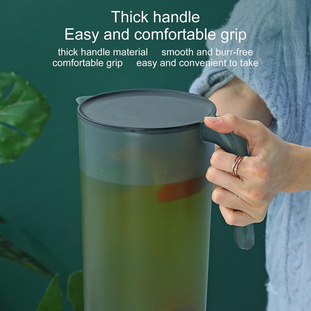 Caraffe d'Acqua Portatili 2L Caraffa Brocca Acqua Resistente al Calore Dispenser Bevande con Manico Contenitore Acqua Fredda Calda per Casa Viaggio