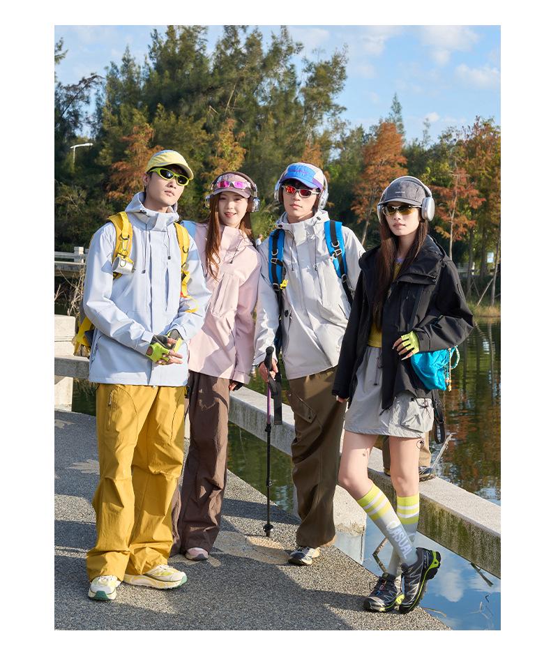 Dopamine Water-Repellent Outdoor Couple's Mountaineering Shell Jacket