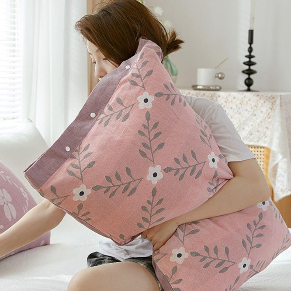 Cotton Pillows Cover Rectangular Cushion Cover Bedding Supplies Pillow Case Bed