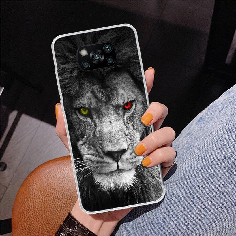 Lion Alpha Male Cub Phnoe Case for Xiaomi Poco X5 X6 X7 Pro X4 Gt F7 Ultra M8 M7 Redmi 15C 15 13C 13 12C 12 Unique Cover Coque P