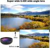 2 IN 1 Lens Universal Clip 37mm Mobile Phone Lens Professional 0.45X 49uv Super Wide-Angle + Macro HD Lens For Phone