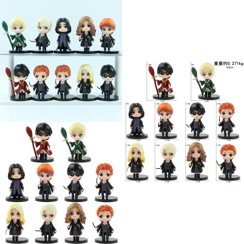 Durable Pvc Hermione Ron Harry Potter Model Figures Perfect For Cake Decoration