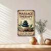 Vintage Metal Massage Therapy Sign Rustproof Waterproof Wall Decor For Shop Cafe Doors No Drill Required 7.8x11.8 Inch