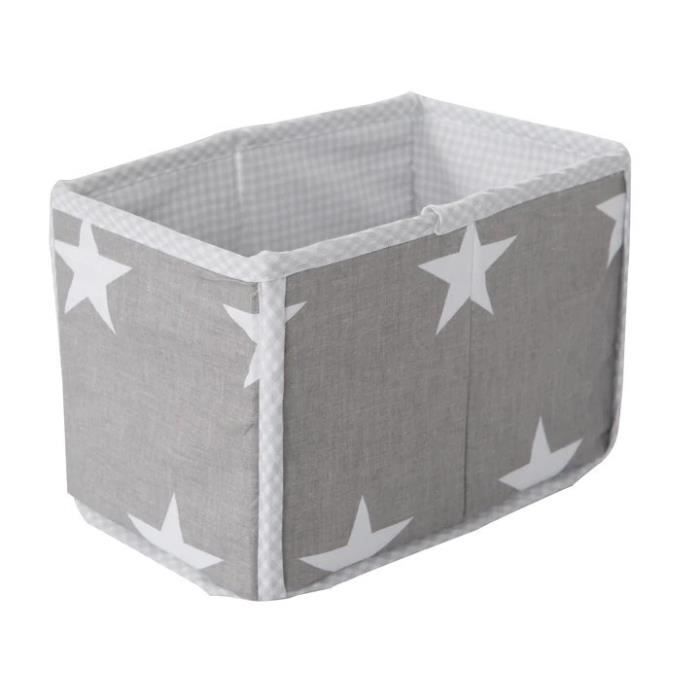 Set de rangement pour couches et lingettes - ROBA - Little Stars - Gris - Mixte - 23x13x8cm - 20x12x13,5cm