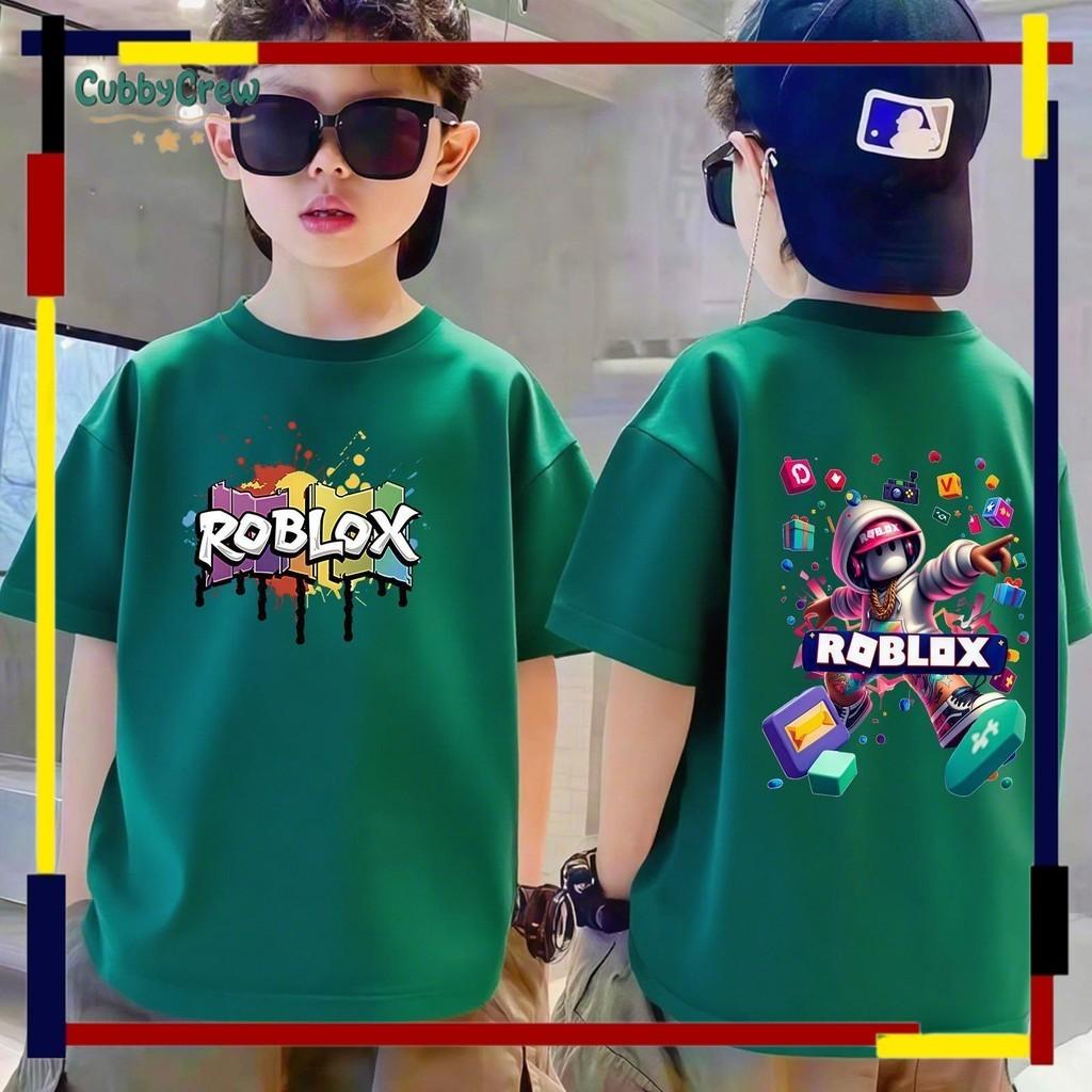 Brand new cool and stylish Roblox printed men's and women's round neck top