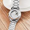 OUYAVEI Herren Automatische Mechanische Uhr Kalender Diamant-Inlay Leuchtend Edelstahl Business Armbanduhr
