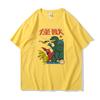 T-shirt Street Style T-shirt Cartoon Short Sleeve Casual Summer Cotton Men's Hip Hop Dinosaur Print 2023 Japan Harajuku Top