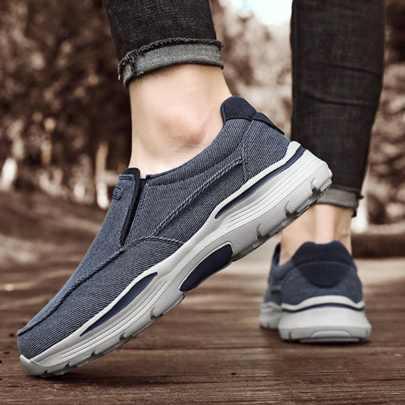 Klassische Herren Canvas Schuhe EVA Weiche Sohle Leichte Freizeit Stoffschuhe Einfache Slipper Plateau Loafer Rutschfeste Arbeitsschuhe Übergröße