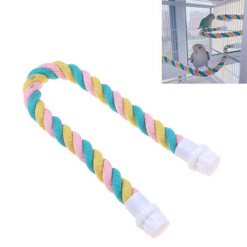 Jucării Papagali Leagăn pentru Păsări Exercițiu Cățărare Suport de Joacă Scară Suspendată Pod Hamac din Lemn pentru Animale de Companie Papagal Macaw Jucărie pentru Păsări cu Clopoței