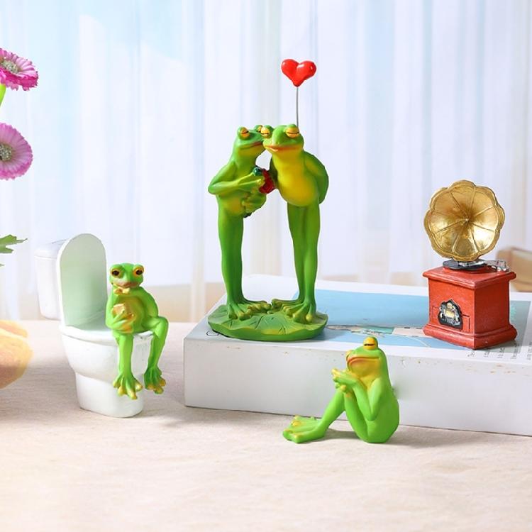 Creative Resins Musician Frogs Statue Figurine for Indoor or Outdoor Decoration Home Office Desktop Shelves Ornament