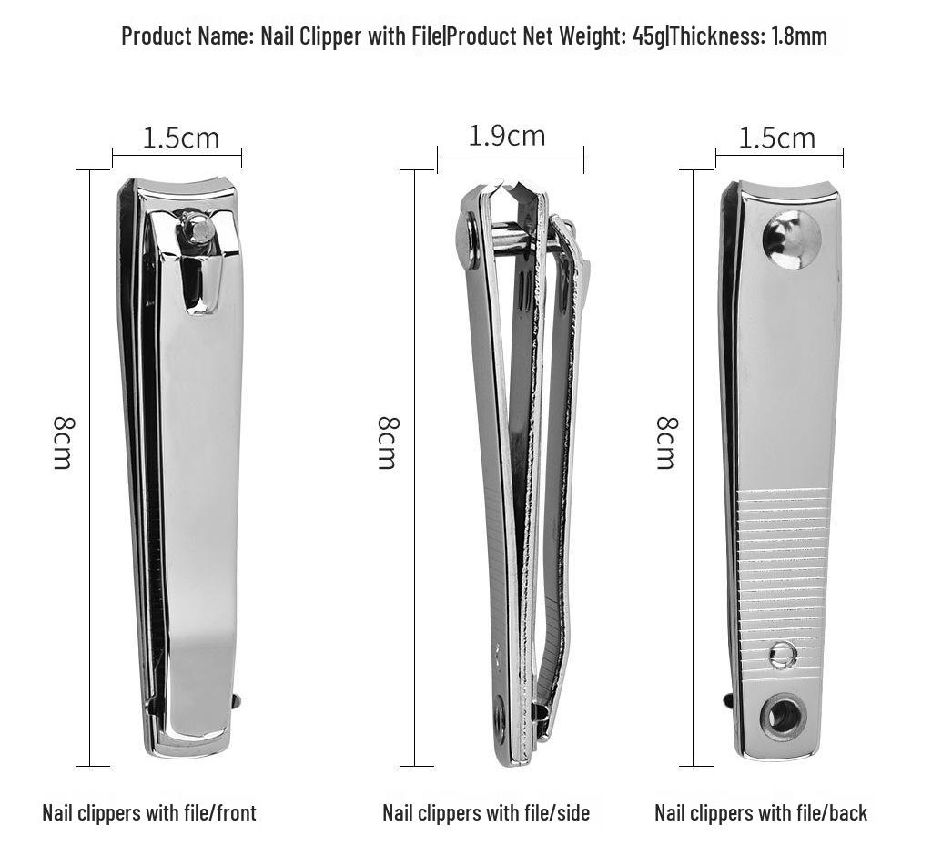 Child-Safe Anti-Splash Electroplated Nail Clippers - Large Size