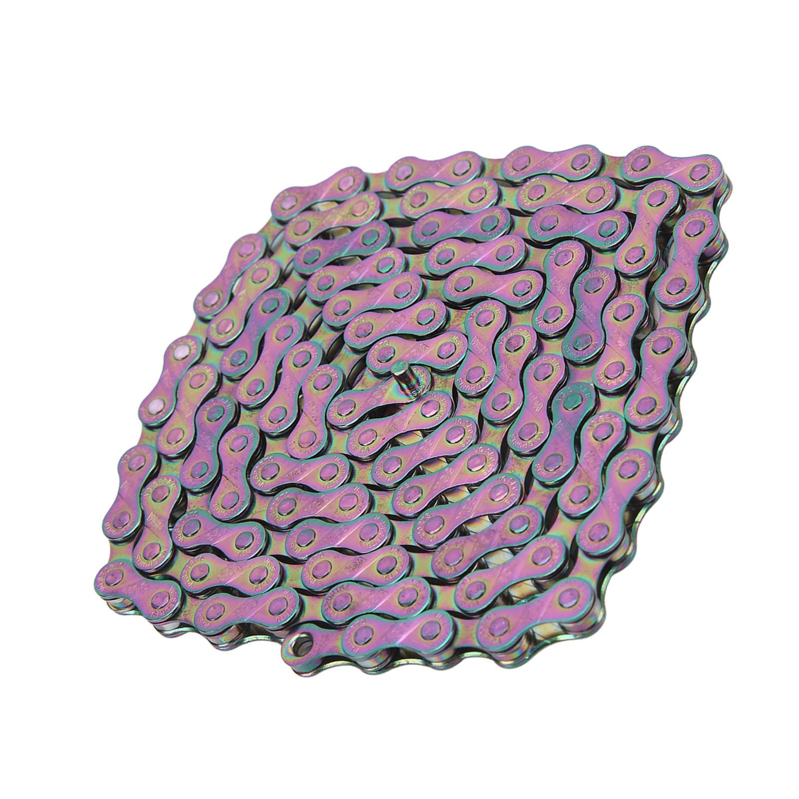 Велосипедная цепь Высокоуглеродистая сталь 8 скоростей Цветная Переменная скорость Велосипедная цепь Для горного и шоссейного велоспорта