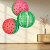 3pcs 10inch Watermelon Paper Lantern Portable Summer Hanging Lantern  Hawaii Party