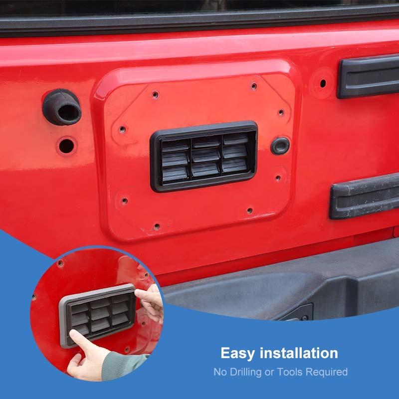 ABS Tailgate Vent Grille Decoration Cover Stickers For Jeep Wrangler JK 2007-2017 Interior Accessories