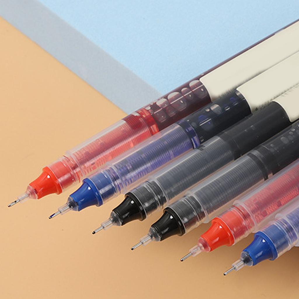 2 Stück Rollerballstift 0,5 mm Feine Spitze Schnelltrocknend Rollkugel Flüssigtintenstift für Studenten Rot