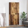 Highboard 2 pcs Reclaimed Wood Wood Based Material