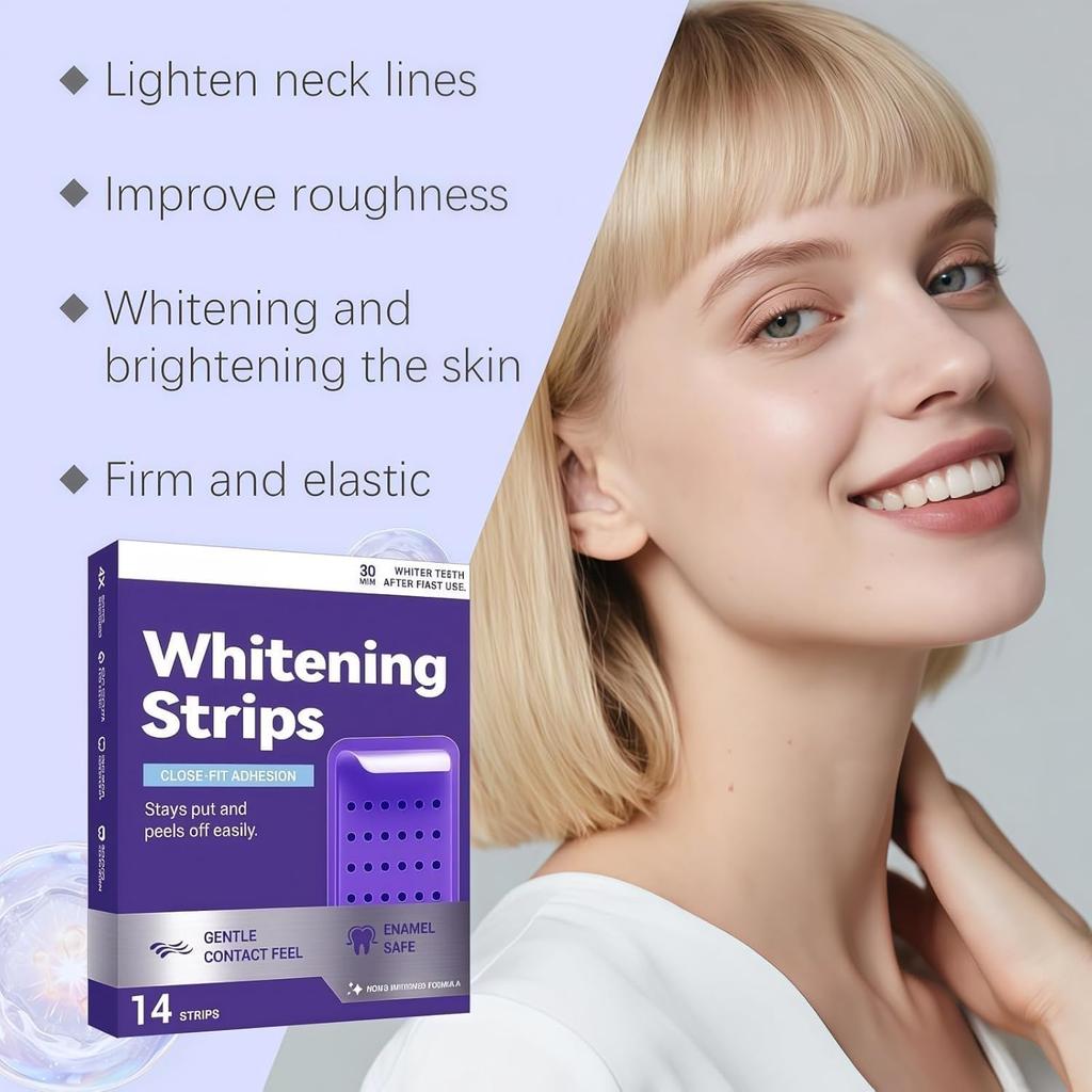 Purple Teeth Whitening Strips, Daily Purple Whitening Strips for Surface Stain Reduction & Natural Shine, Pack of 14