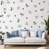 Fantastic Blue Iris Themed Wall Decoration Stickers - 5 Sheets/Set, Reusable Self-Adhesive Simple Watercolor Design For Bedrooms, Bathrooms, Windows