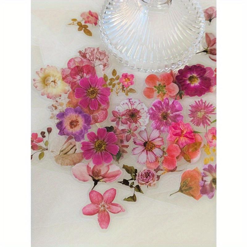 

1 коробка из 45 ПЭТ-стикеров с ретро-свежим цветочным декором для ведения дневника и коллажа обратно в школу one-size разноцветный