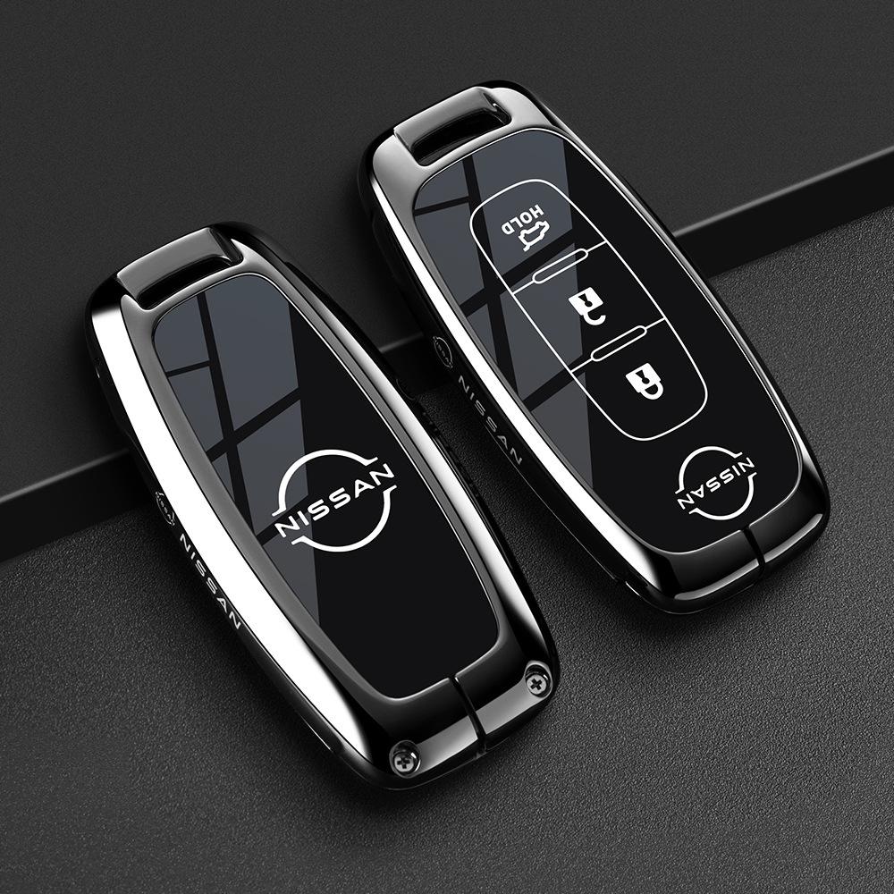 Nissan Schlüsseltasche Abdeckung: Passt für neue Sylphy, Teana, Tiida, Qashqai, X-Trail, Bluebird Modelle, Inklusive Schlüsselanhänger für Männer