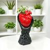 Gothic Anatomical Heart Resin Vase Unique Skull Base Perfect For Halloween Decor Dark Home Party Ornaments