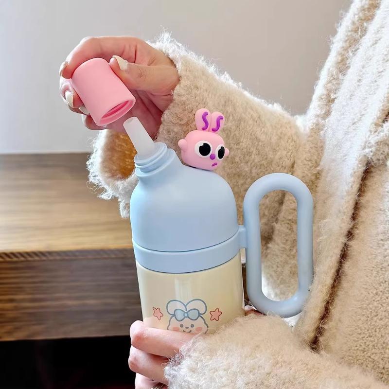 Süße Cartoon Thermosflasche Edelstahl Auslaufsicherer Deckel Für Kinder Schule Täglichen Gebrauch