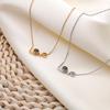 Small Fresh Simple Does Not Fade Niche Letter Round Brand Pendant Love Letter Design Necklace Girl