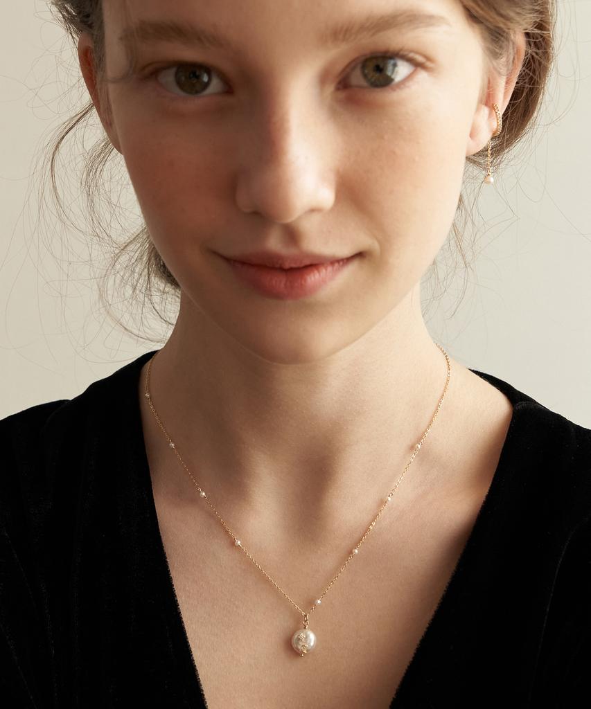 Tatiana [14K Gold Filled] Mignon Pearl Point Necklace_Nz1141
