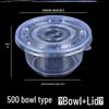 Transparent Thickened Disposable Plastic Bowl - Round, No Lid, Heat-Resistant for Home and Commercial Use