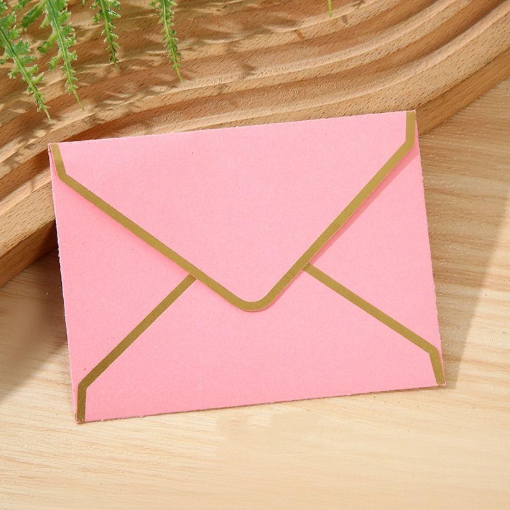 

10 шт. Набор конвертов для украшения пригласительных открыток, винтажные конверты для благословений и благодарностей, праздничные пожелания 7x10.5cm розовый