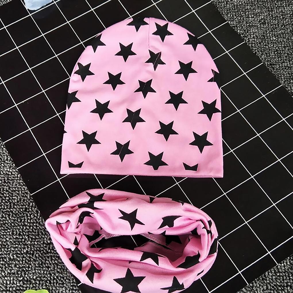 3PCS/Set Kinder Hut Schal Dekoratives Halstuch Kinder Mütze Kopfbedeckung Bedruckt Ankleiden Kleidung Dekoration