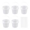 5/10/15/20Pcs Disposable Cups with Lids And Straws Large 700ml Clear Plastic Drink Cups Handheld Design Drink Cups