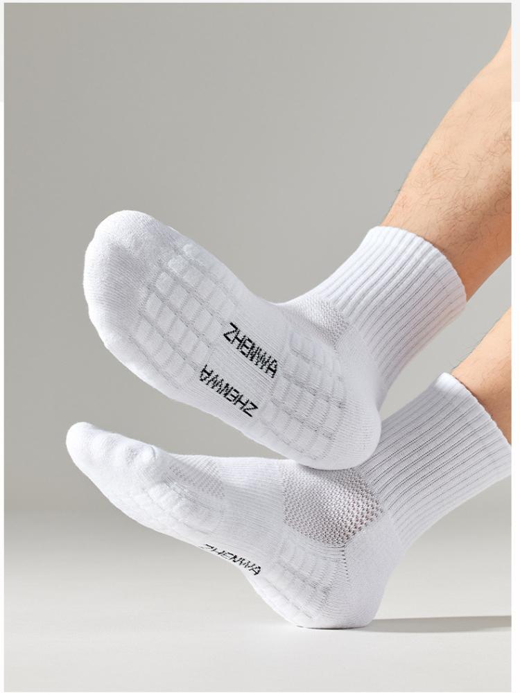 

Men s Mid Tube Versatile Socks with Block Cushioning, Anti Slip, Casual and Versatile Sports Socks ONE SIZE чорний