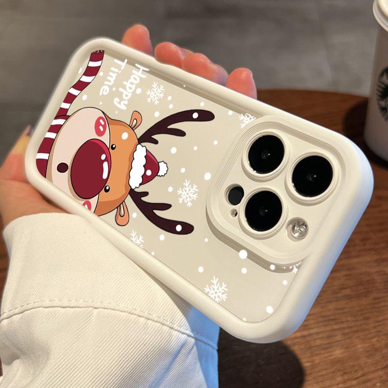 For Xiaomi 14T Case Poco F6 Case Christmas Deer Phone Case for Xiaomi Mi 11 Lite 13T 13 12T 12 14 Poco M6 X6 X5 X3 F5 Pro Cover
