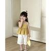 Girls' Summer Outfit: Camisole Doll Shirt & Straight Casual Pants - Korean Style