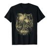 Wolf Vintage 90s Under Moon Style  Grunge Retro Wolf Faded Tshirt For Men Women 100 Cotton T Shirts Short Sleeve Tops 04242