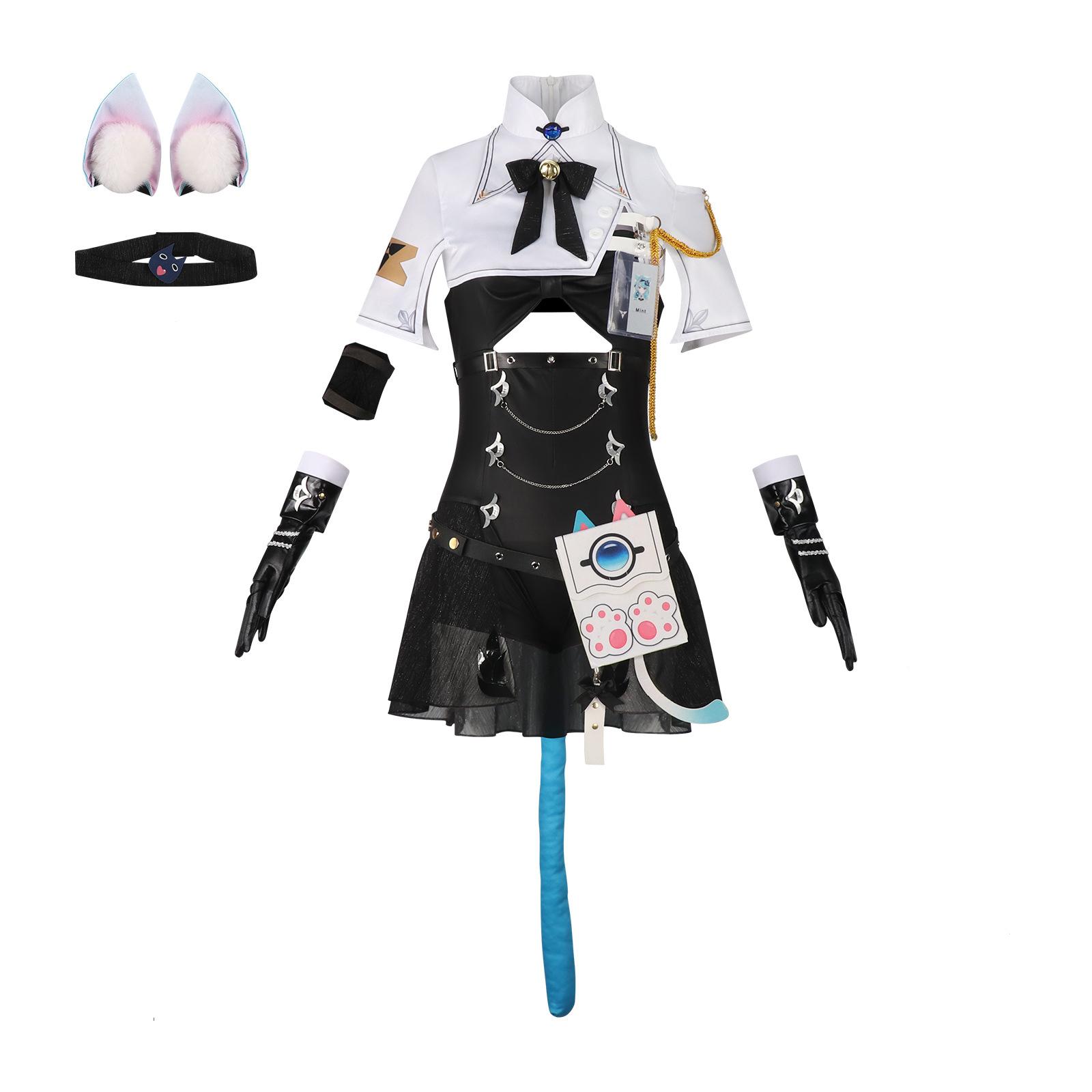 Neverness naar Everness Munt Cosplay Kostuum Anime Game Comic Conventie Halloween Carnavalsfeest Kleding S black