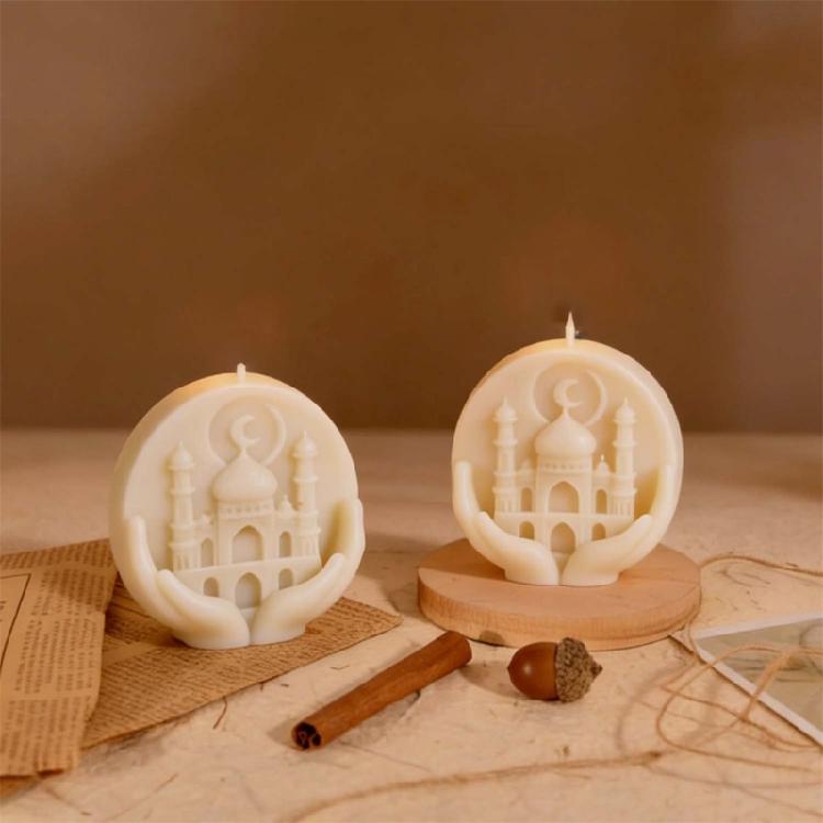 Silicone Handheld Castles Mould Suitable For Candlewax And Plasters Crafting Activity