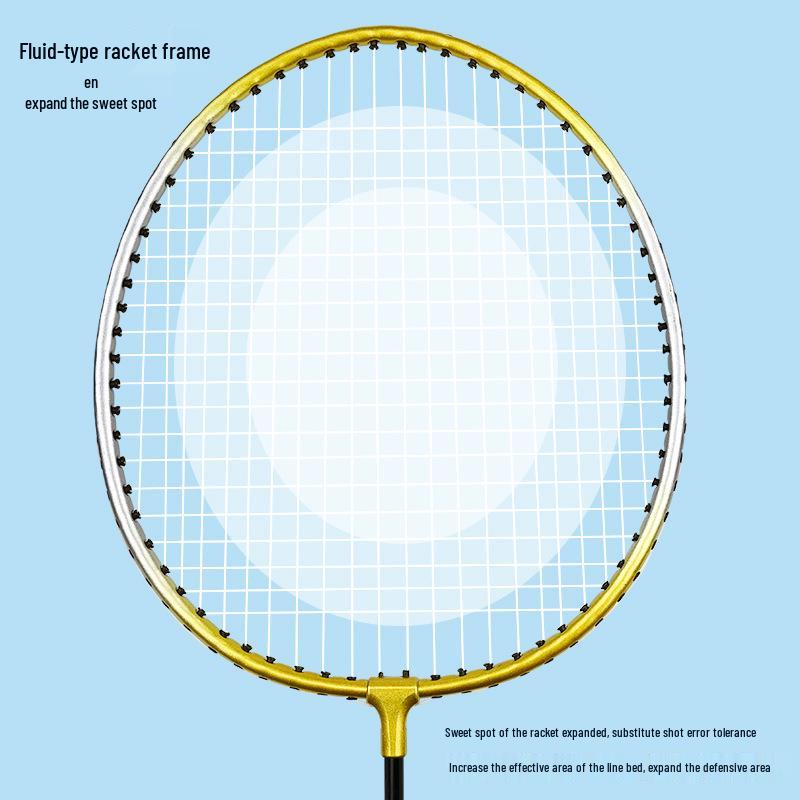 Boshika Alloy Badminton Racket Set - Beginner & Amateur Adult Student Practice Entertainment