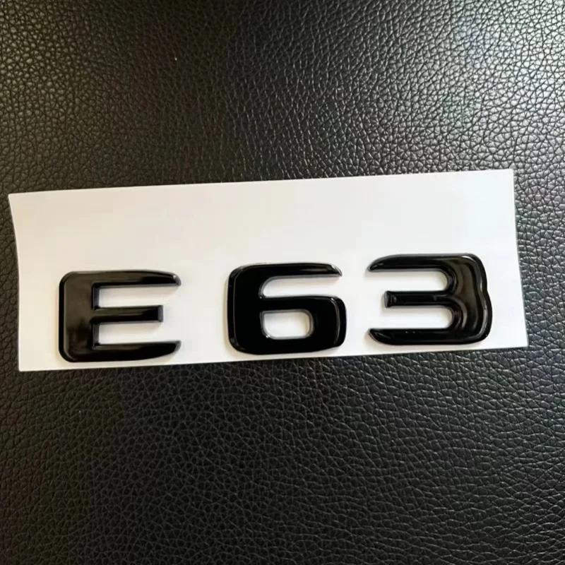 Suitable for ABS Black Auto Letter E63 E63S Logo Logo Sticker Car Luggage Badge Decal Mercedes Benz E63 E63S W213 Accessories
