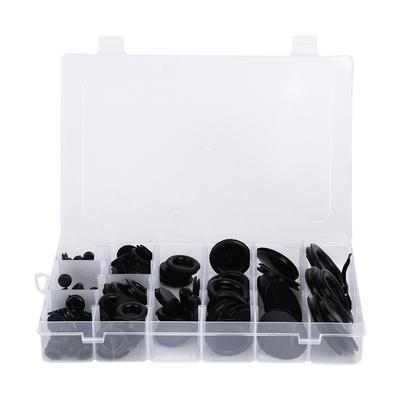 130pcs Rubber Grommet Sealing Gasket Rings Assortment for Wire Cable Protection 6 50mm 0.2 2in