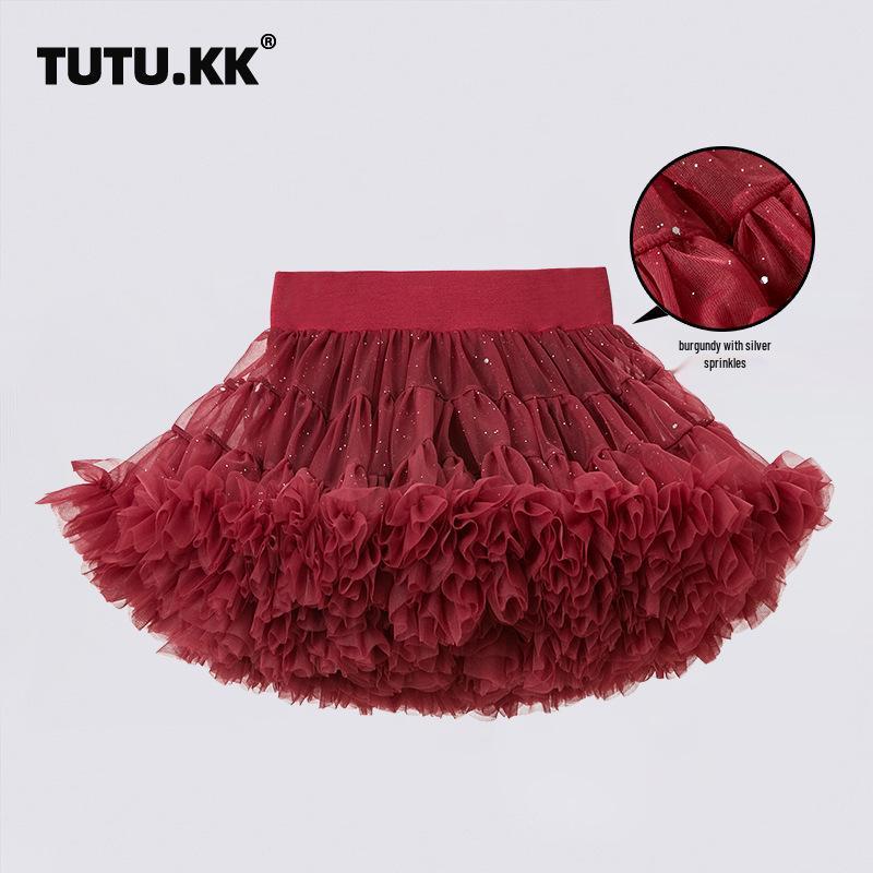 Princess Tutu Skirt for Girls - Fluffy Mesh Christmas Dress