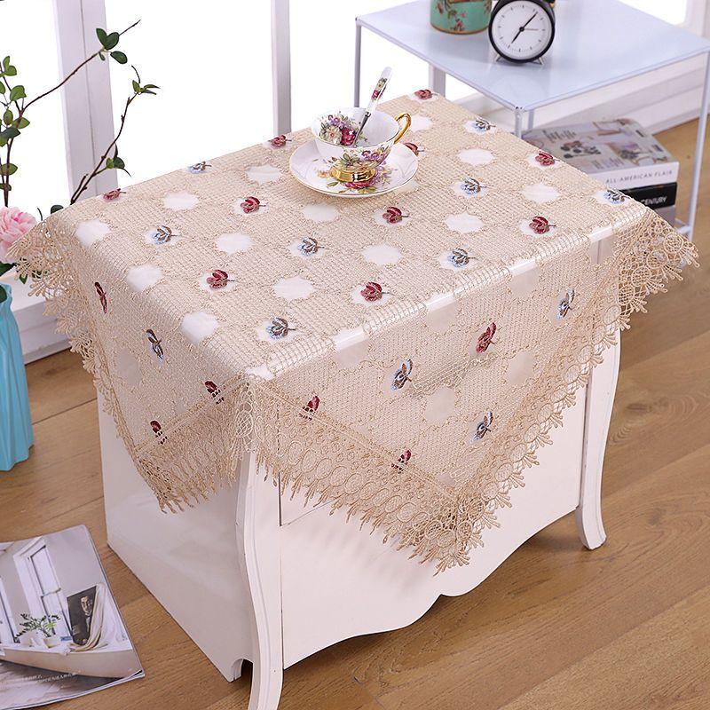 

Вышивка Мастерство Прикроватная Тумбочка Накидка Ткань Чайный Столик Круглый Стол Накидка Ткань Универсальная Накидка для Холодильника Стиральной Машины 85 * 85cm