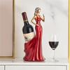 ABWR-Red Wine Rack Home Decoration Ornaments Grape Wine Display Rack Cabinet Decoration Sexy Girl Wine Bottle Holder